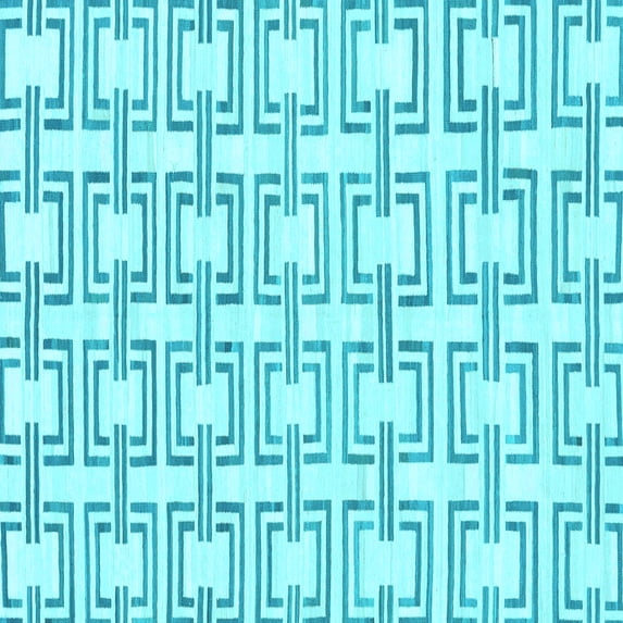 Ahgly Company Indoor Square Solid Light Blue Modern Area Rugs, 3' Square
