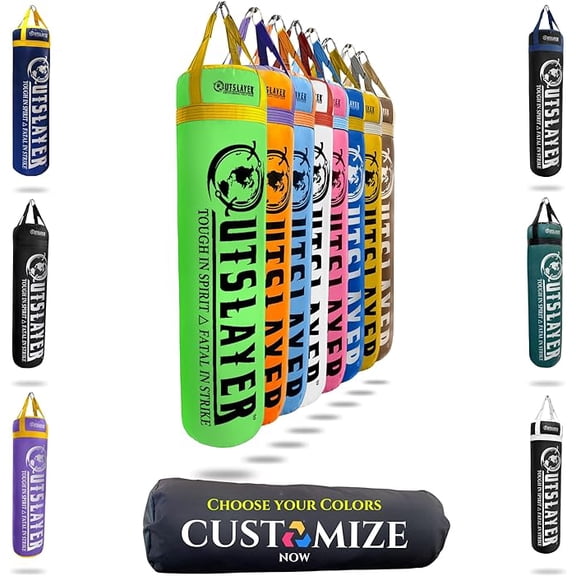 Filled Punching Bag 100 lbs Heavy Bag | Kicking & Boxing Bag for Boxing, Taekwondo, Kickboxing, Martial Arts MMA Heavy Bag Training Practice | Made in USA