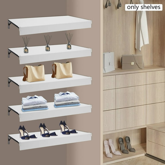 5 Pcs Foamed PVC Wire Rack Covers, Foamed PVC Rack Cover, Pantry Shelves Covers for Bathroom Kitchen Shelving White