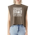 thumbnail image 5 of EcoLoom Straight Outta Law School Cap Sleeve Muscle Crop Shirt Women Sleeveless Baby Tee, 5 of 5