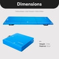 thumbnail image 4 of BalanceFrom 6ft x 2ft x 1.5in 3-Panel All-Purpose Folding Gymnastics Mat, Blue, 4 of 10