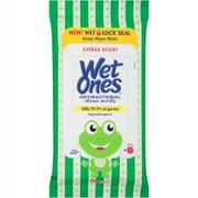 Wet Ones Antibacterial Hand Wipes, Citrus Scent, 20 Ct, Great For All Skin Tones & Types, 0.229 lbs