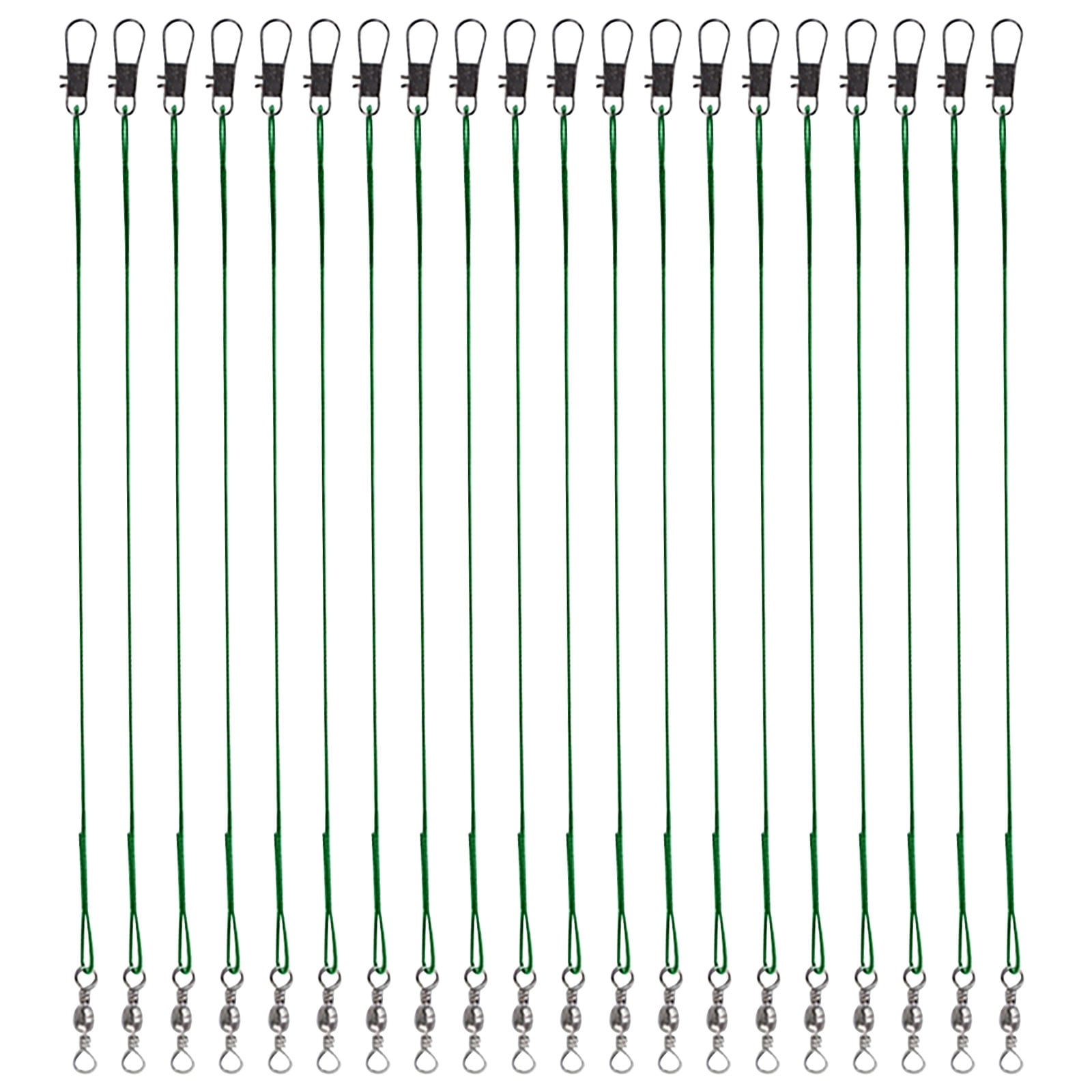 10 Pcs Connecteur de Ligne de Pêche Tressé 20LB / 30LB / 50LB Ligne de Pêche à la Mouche en Nylon avec Embout de Boucle Accessoires de Pêche