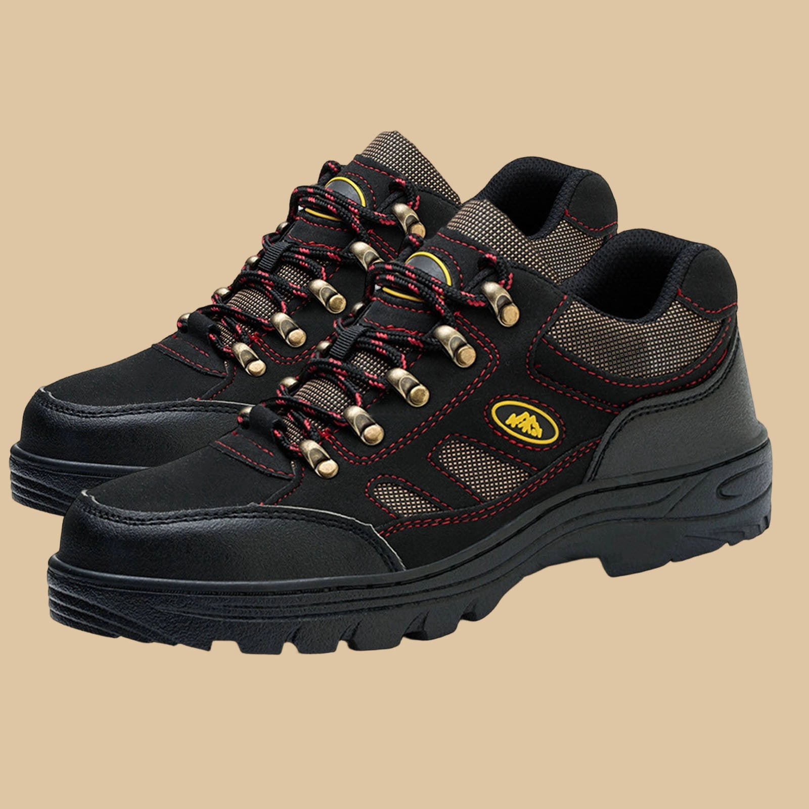 Black Women'S Hiking Shoes Comfortable Outdoor Trail Walking Non Slip Outsole For Trekking Backpacking Camping Travel Adventure Size 38