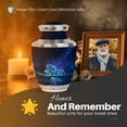 thumbnail image 5 of Yatskia Blue Elephant Urn for Ashes for Women, Large Burial Urns for Human Ashes Adult Man, Mini Memorial Keepsake Urns for Adult Ash, (Tasty 10 Inch and 3 Inch), 5 of 8