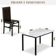 thumbnail image 5 of LinkRomat Dining Table Set for 4, Faux Marble Kitchen Table Set with 4 Leather Upholstered Chairs, 5 Piece Modern Dinette for Dining Room, 5 of 12