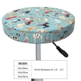thumbnail image 2 of Uemuo Animal Dog Pattern Round Bar Stool Seat Covers Washable Stool Cushion Slipcover Elastic Bar Chair Covers-12 inch, 2 of 7