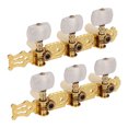 thumbnail image 1 of Classical Guitar Machine Heads, Easy To Install Guitar String Tuning Pegs White Button 1:15 Gear Ratio Solid Metal Replacement 2Pcs  For Musical Instruments, 1 of 8