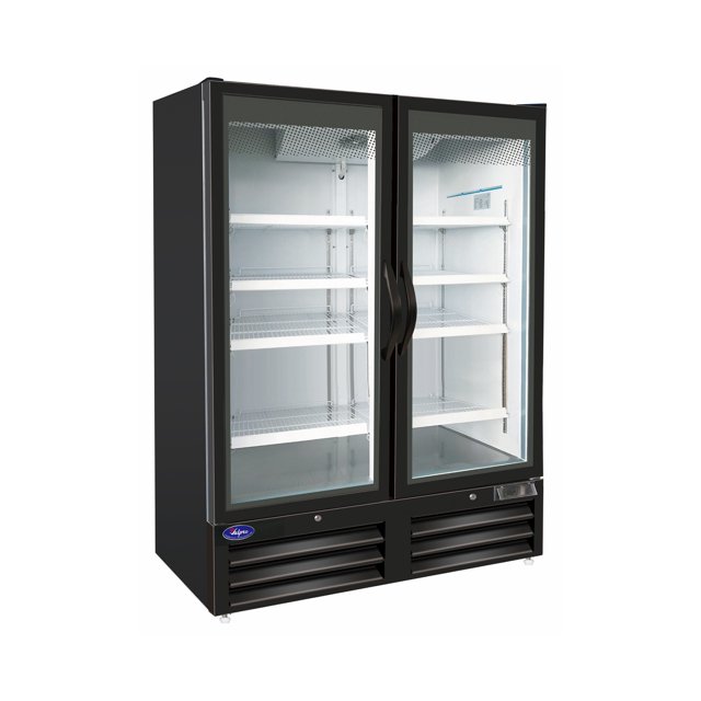 Valpro VP2F-48M 54" Two Section Display Freezer w/ Swing Door - Bottom Mount Compressor, White, 115v