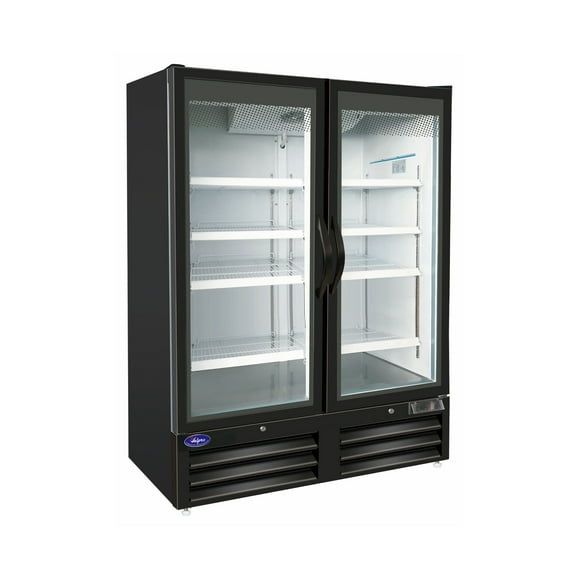 Valpro VP2F-48M 54" Two Section Display Freezer w/ Swing Door - Bottom Mount Compressor, White, 115v
