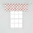 thumbnail image 2 of Ambesonne Dachshund Window Valance, Bicolour Abstract Dogs, 54" X 18", Vermilion Charcoal Grey, 2 of 3