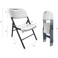 thumbnail image 2 of 6V-Sermmoo 4 Pack White Plastic Folding Chair, Indoor Outdoor Stackable Seat,750LB Capacity, 2 of 7