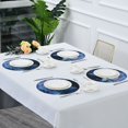thumbnail image 5 of 15.4" Round Placemat Set of 6 Polyester Fabric Place Mats Non-Slip Dining Kitchen Table Mats for Kitchen Party Decor Cute Blue and White Cat, 5 of 5