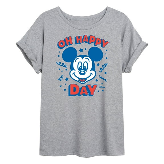Disney - Mickey & Friends - Mickey Mouse - Oh Happy Day Celebration - Women's Oversized T-Shirt