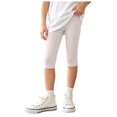 thumbnail image 4 of JFOPQVSM 3 Pack Cotton Cropped Leggings for Girls 3/4 Pants Basic Girls Capri Leggings (3-12Y), 4 of 7