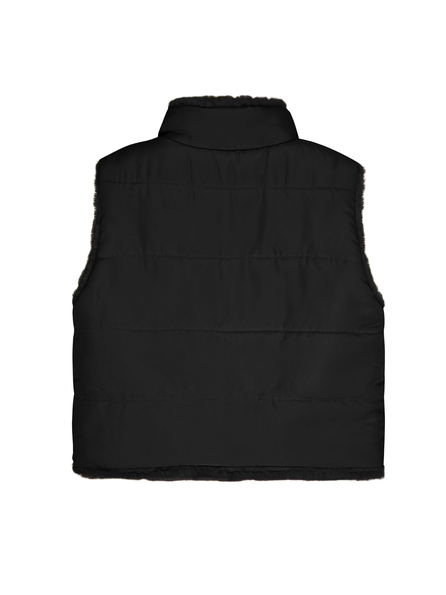 Wonder Nation Toddler Girl Reversible Faux Fur Vest, Sizes 12M-5T