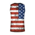 thumbnail image 4 of TIMIFIS Débardeurs Rouges 4 Juillet Drapeau Américain Patriotique Débardeur Muscle Homme Graphique Drapeau USA Sans Manches Gym Entraînement - Printemps/été, 4 of 4