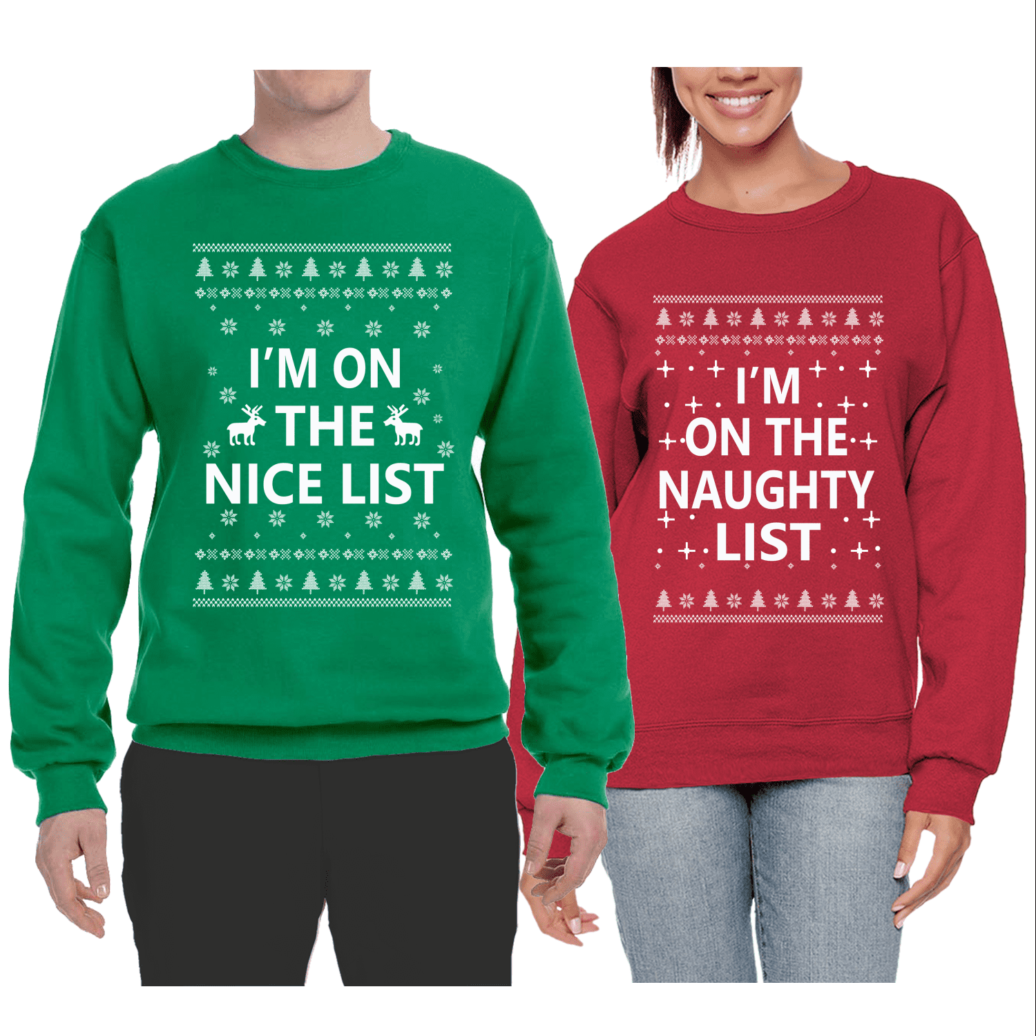 Fun and Games Santa Checks The Naughty List Ugly Christmas Sweater Sweatshirt 
