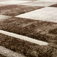 thumbnail image 3 of Modern Area Rug with Checkered Pattern in Brown Beige, 3 of 5