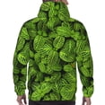 thumbnail image 7 of Wukai Tiny Green Fern Leaves Print Men Hoodies Fleece Sweatshirts Long Sleeve Sweaters Pullover Fall Outfits Winter Clothes-Medium, 7 of 7