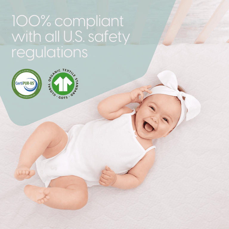 Milliard 100% Organic Cotton Cover Baby Crib and Toddler Mattress, Memory  Foam Dual Sided 2 Stage for Infant and Toddlers Bed, Washable + Waterproof  Outer Cover, CertiPUR and GOTS Certified 