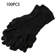 Clearance! Security Check Disposable Rubber Gloves Tattoo Beauty Black Gloves Pvc Rubber Gloves Beauty Protective Gloves