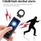 thumbnail image 2 of Alarma personal de sonido seguro, llavero de alarma de seguridad de emergencia con canto de sirena fuerte de 130 dB con luz LED estroboscópica SOS, mosquetón, cable de carga, 2 of 5