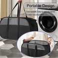 thumbnail image 2 of Larpur Mesh Laundry Hamper Reinforced Luxury Cationic Fabric Pop up Laundry Basket, Black Dirty Clothes Hamper, 70L, 2 of 5