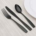 thumbnail image 4 of Matte Black Silverware Set, Satin Finish 20-Piece Stainless Steel Flatware set, Tableware Cutlery Set Service for 4, Utensils for Kitchens, 4 of 4