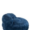 thumbnail image 4 of Bean Bag Lazy Sofa Plush Single Gaming Sofa with Ottoman, Floor Soft Lounge Chair with Giant Memory Foam, Leisure Round Fluffy Sofa for Living Room, Bedroom, College Dorm, Navy, 4 of 7