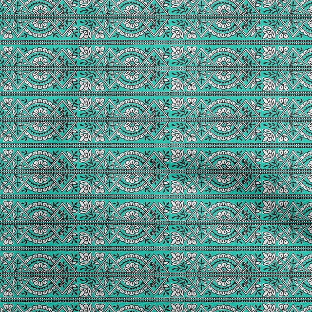 oneOone Velvet Aquamarine Green Fabric Block Craft Projects Decor Fabric Printed By The Yard 58 Inch Wide-76