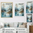 thumbnail image 4 of Designart "Liquid Art: Minimalist Forest River" Forest Floater Framed Wall Art Living Room, 4 of 5