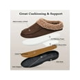 thumbnail image 5 of DL Mens Warm Moccasin House Slippers Memory Foam, Winter Cozy Wool-Like Men's Suede Bedroom Indoor Slippers Non-Slip, 5 of 7