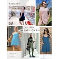 thumbnail image 5 of Ekouaer Nightgowns for Women Cotton Sleepwear Adjustable Spaghetti Strap Sleepshirt Racerback Sleep Dress with Pockets, 5 of 6