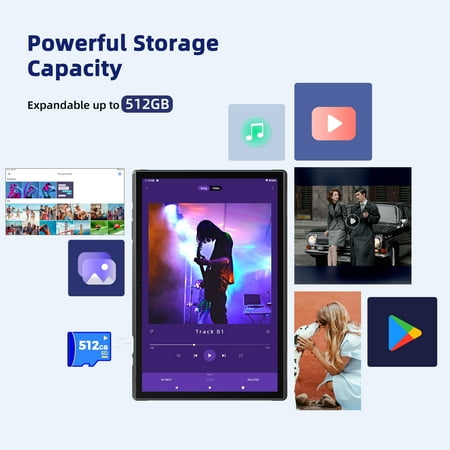 Android 11 Tablet, VANKYO MatrixPad S10 10.1 inch Tablet, 32GB Storage 512 GB Expandable, 2GB RAM, Quad-Core Processor, 6000mAh, Full HD IPS Display, 8MP Camera, GMS Certified, WiFi, Bluetooth, Black