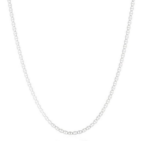 A .925 Sterling Silver 2mm Flat Marina Chain, 30