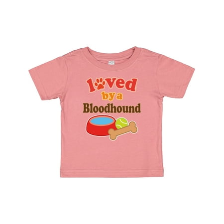 

Inktastic Bloodhound Loved By A (Dog Breed) Boys or Girls Baby T-Shirt