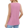 thumbnail image 4 of Taqqpue Womens Summer Cutout Tank Tops Sleeveless Shirts V Neck Casual Top Loose Fitted Y2K Cute Fashion Basic Tee Shirt, 4 of 7