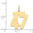 thumbnail image 4 of Real 14kt Yellow Gold Medium Polished Number 47 Charm Pendant; for Adults and Teens; for Women and Men, 4 of 4