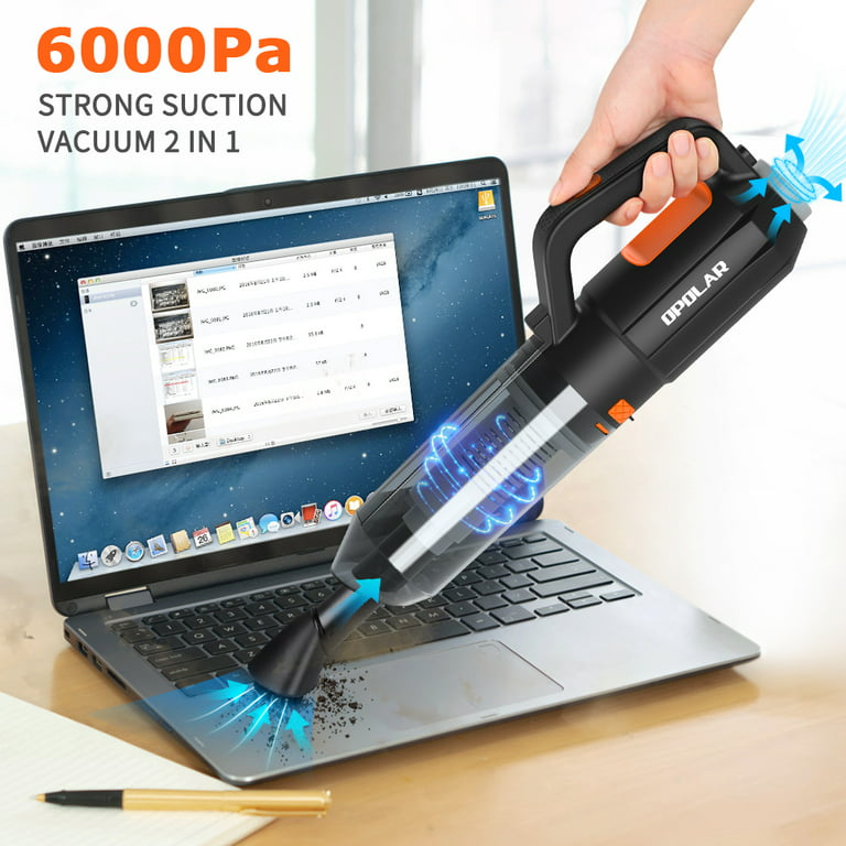 OPOLAR Cordless Compressed Air Duster - Blower & Vacuum 2-in-1, Replaces  Canned Air Spray Cleaner for Computer Keyboard, Electric Portable Mini