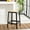 Black/Natural, variant on Safavieh Silus Coastal Backless Beechwood and Cane Stools, Black