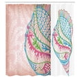 thumbnail image 3 of Ambesonne Ocean Shower Curtain, Seashells Ornate Vivid, 69"Wx84"L, Pink Blue Green, 3 of 5