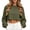 Army Green(Ladies Tops), variant on LUVDA Corduroy Crop Tops for Women Long Sleeve Sweatshirts Puff Lantern Sleeve Pullovers for Fall Winter Casual