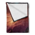 thumbnail image 2 of Fantasy Soft Flannel Fleece Blanket, Futuristic Cosmic Galaxy Space Planets Sci Fi Style Dreamy Landscape Illustration, Cozy Plush for Indoor and Outdoor Use, 70" x 90", Multicolor, by Ambesonne, 2 of 5
