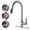 Brushed Nickel, variant on Gooseneck Single-Handle Pull Down Sprayer Kitchen Faucet with Deckplate Pull Out Sink Faucet in Brushed Nickel