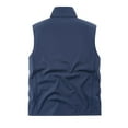 thumbnail image 6 of Wyobmus Men's Lightweight Softshell Vest Sleeveless Full-Zip Windbreaker Fleece Lined Vest with Pockets Outdoor Travel Hiking Vest Blue, 6 of 9