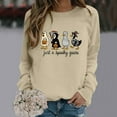 thumbnail image 5 of Graphic Sweatshirts for Women Lightweight Printing Oversized Halloween Sweaters Casual Loose Fit Long Sleeve Pullover Tops Comfy Fall Winter Outfits Clothes, 5 of 5