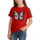 thumbnail image 4 of Blusas y camisas de manga corta con cuello redondo Camiseta de manga corta con cuello redondo estampada para niños de talla mediana y grande Ropa exterior informal de verano Pijamas de poliéster para, 4 of 5