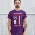 thumbnail image 3 of Tee Hunt Real Americans Stand for The Flag T-Shirt Patriotic Veteran's Day Men's Tee, Purple, 5X-Large, 3 of 5