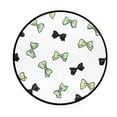 thumbnail image 2 of 36.2 Inch Round Floor Mat Green and Black Bows Carpet Decor Rug for Living Room Bedroom, 2 of 6